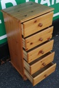 Five drawer pine wellington chest