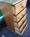 Five drawer pine wellington chest