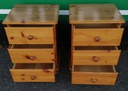 Pair of pine bedsides chests