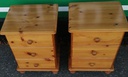 Pair of pine bedsides chests