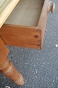 Solid pine neat 4ft 7" dining table with drawers