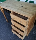 SOLID PINE FOUR DRAWER DESK / DRESSING TABLE