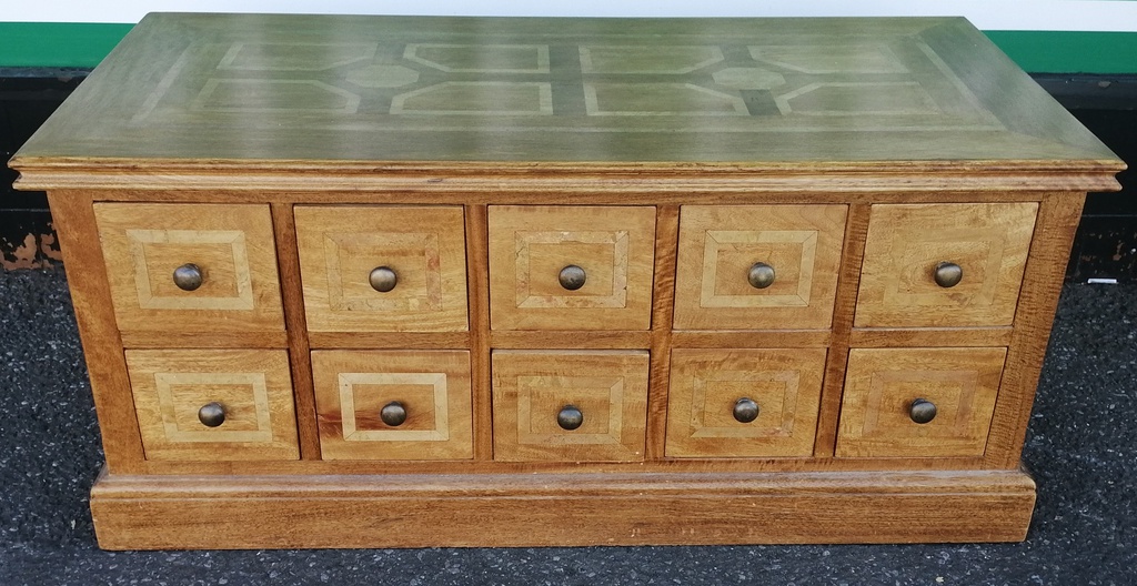 Quality Coffee Table With bank of Drawers