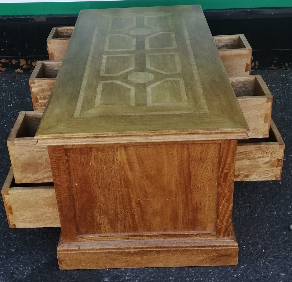 Quality Coffee Table With bank of Drawers