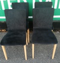 Set of four ligne roset black dining chairs