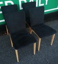 Set of four ligne roset black dining chairs