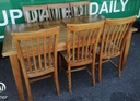 QUALITY  EXTENDING TABLE AND 6 CHAIRS