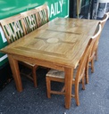 QUALITY  EXTENDING TABLE AND 6 CHAIRS