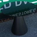 STUNNING BLACK MODERN ROUND TABLE AND 4 CHAIRS