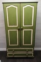 Stunning green paint solid pine wardrobe