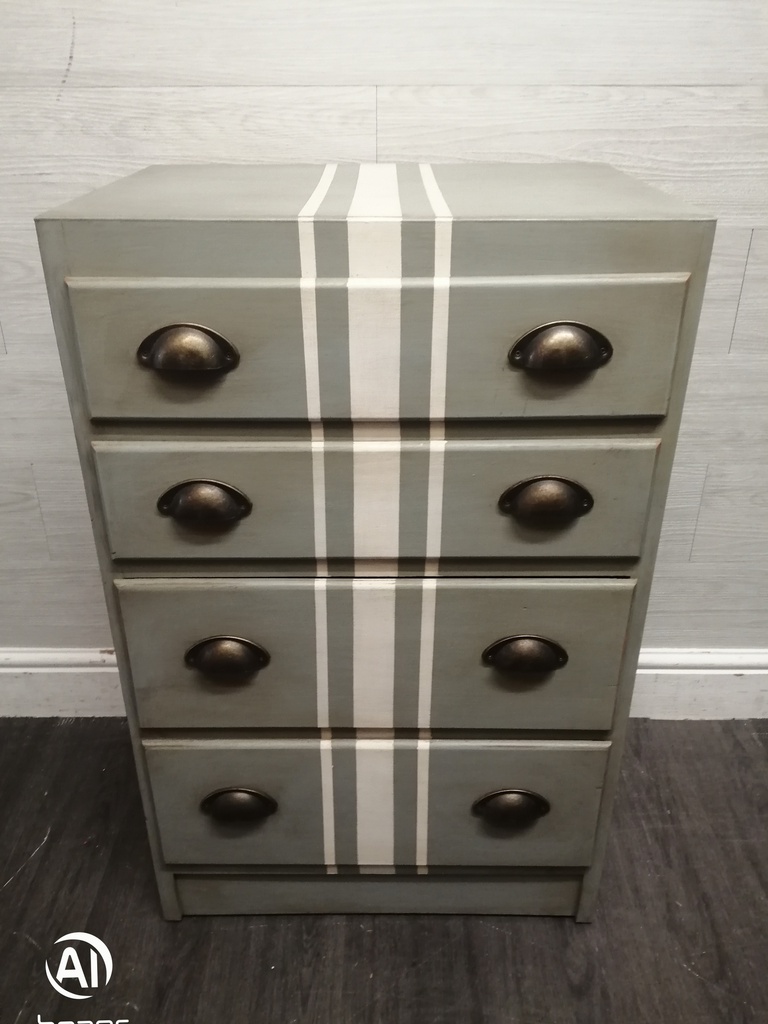 Lovely Vintage Painted Four Drawer Chest