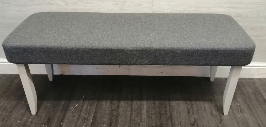 Grey Upholstered dining bench