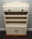 Shaker style cream wine rack with cupboard