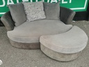Large Grey Cuddle Chair / Sofa