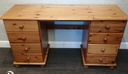 Pine Eight Drawer Dressing Table / Desk