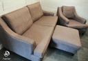 Multi York ‘Long Island’ Sofa Chair &amp; Footstool Set