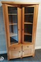 OAK GLAZED FRONTED DISPLAY UNIT WITH DRAWERs