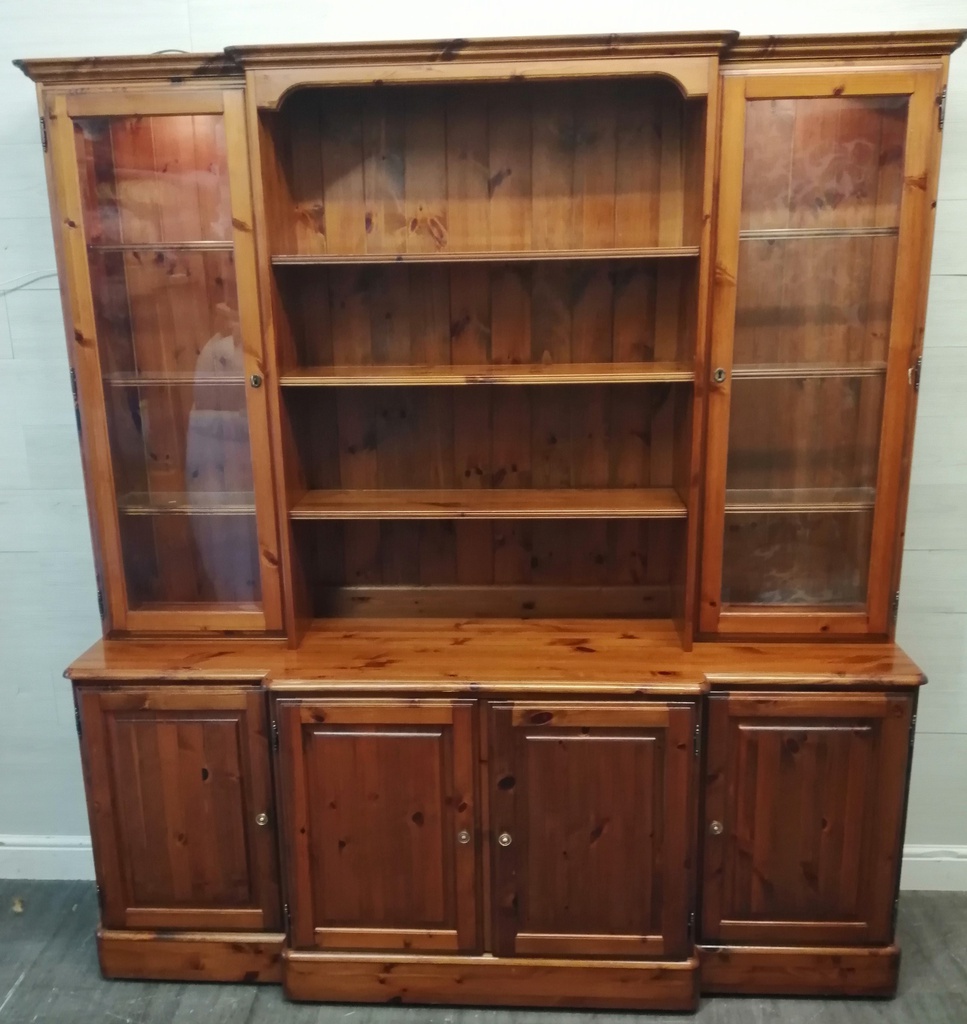 DUCAL Large Part Glazed Pine Dresser