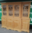 Quality large solid pine glazed display unit