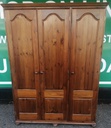 Triple  dark pine wardrobe