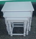 Nest of Three painted grey tables