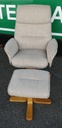Swivel/Recliner Armchair And Stool Set