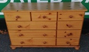 Pine 9 drawer merchant style chest