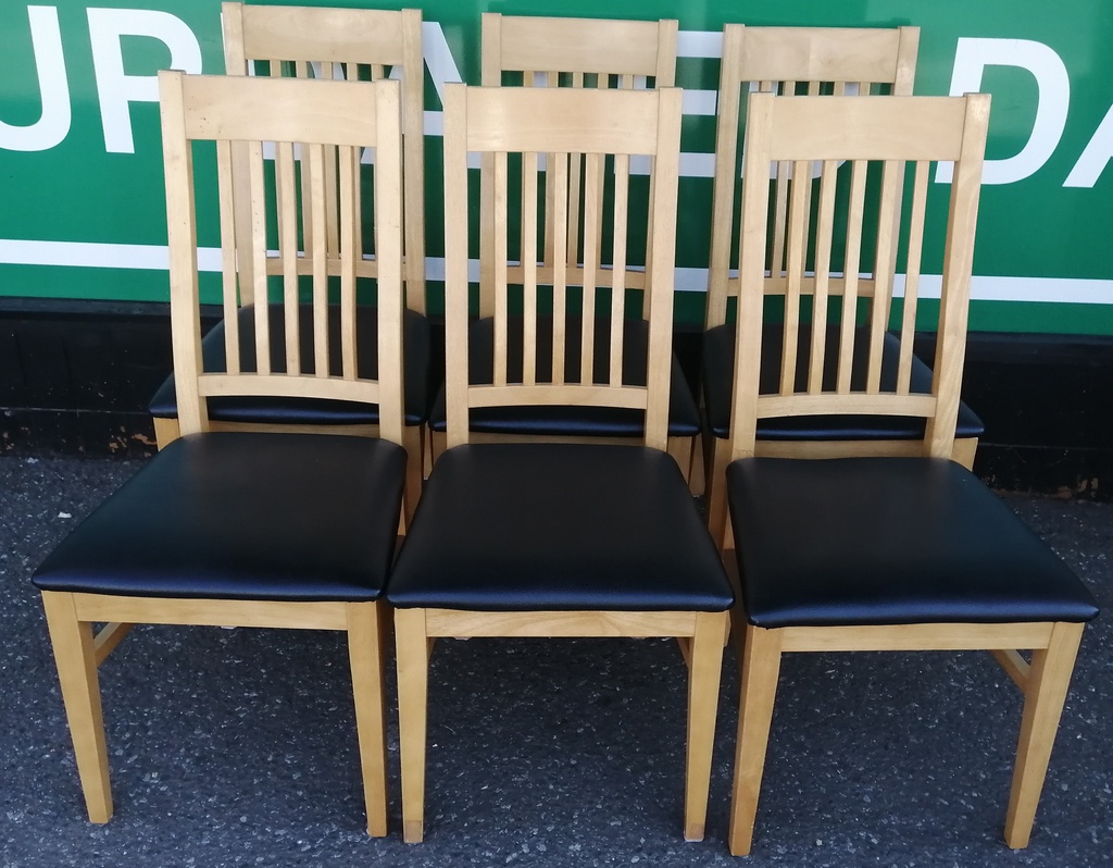 SET OF 6 MODERN DINING CHAIRS