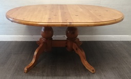 [HF16852] Quality large Oval Pine Extending Dining Table