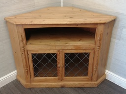 [HF17099] Quality Solid Pine large Tv Corner Unit