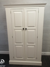 [HF17108] Shabby Chic White  Solid Pine Wardrobe