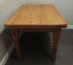 [HF17289] 5FT SOLID PINE CHUNKY TOP DINING TABLE