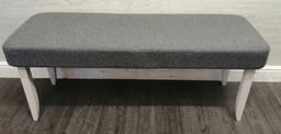 [HF17332] Grey Upholstered dining bench