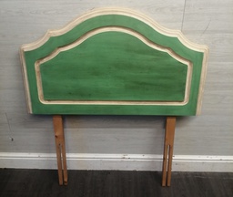 [HF17411] 3FT PAINTED CREAM &amp; GREEN HEADBOARD