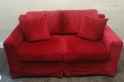 [HF17500] Lovely  cranberry red two seater sofa