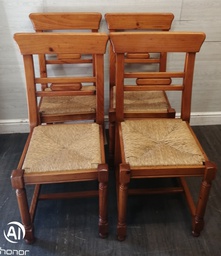 [HF17869] SET OF FOUR BACK DINING CHAIRS