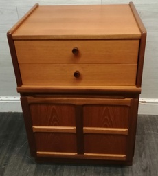 [HF18064] RETRO TEAK BEDSIDE /SIDE UNIT