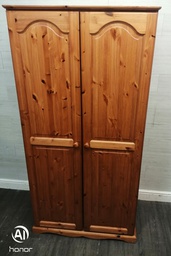 [HF18120] SOLID PINE DOUBLE WARDROBE
