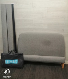 [HF18143] 4FT6" SIMBA GREY BED FRAME