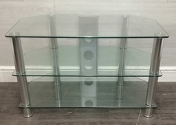 [HF18227] Clear Glass Tv Stand