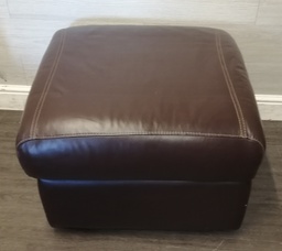 [HF18660] quality BROWN LEATHER STORAGE FOOTSTOOL