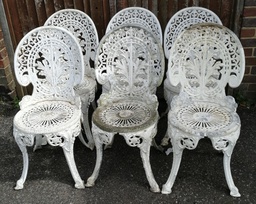 [HF18747] Set of six metal garden chairs