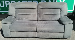 [HF18768] GREY TONED LARGE  TWO SEATER RECLINER SOFA