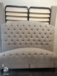 [HF18933] STUNNING GREY BUTTON BACK 5ft Bed Frame