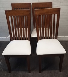 [HF19010] 4 x Dark Wood Dining Chairs