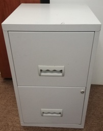 [HF19016] Grey Metal Two Drawer Filing Chest