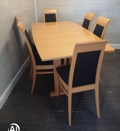 [HF19015] QUALITY  JOHN.E.COYLE  EXTENDING TABLE AND 6 CHAIRS