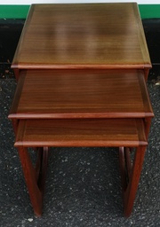 [HF19104] Retro Teak Style  Nest of Three Tables