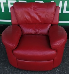 [HF19112] QUALITY RED LEATHER ELECTRIC RECLINER ARMCHAIR