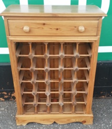 [HF19143] Neat solid pine wine rack